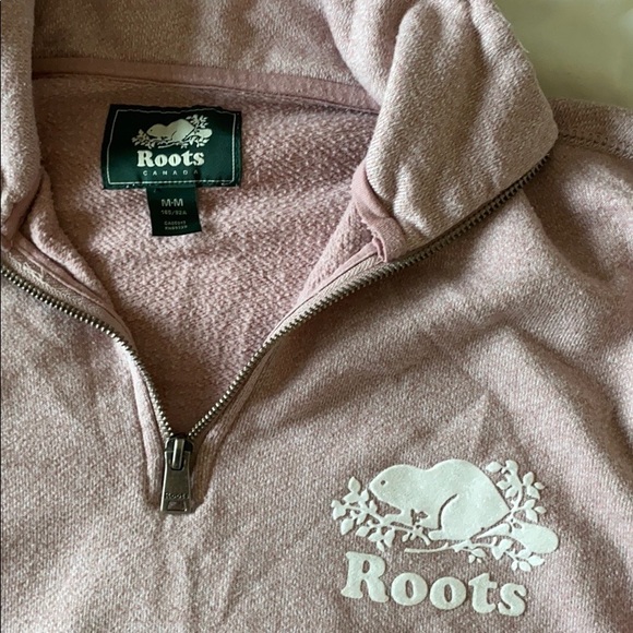 Roots pink quarter-zip sweater - Picture 2 of 5